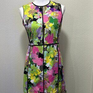Calvin Klein sleeveless floral print sheath dress, knee length, size 6